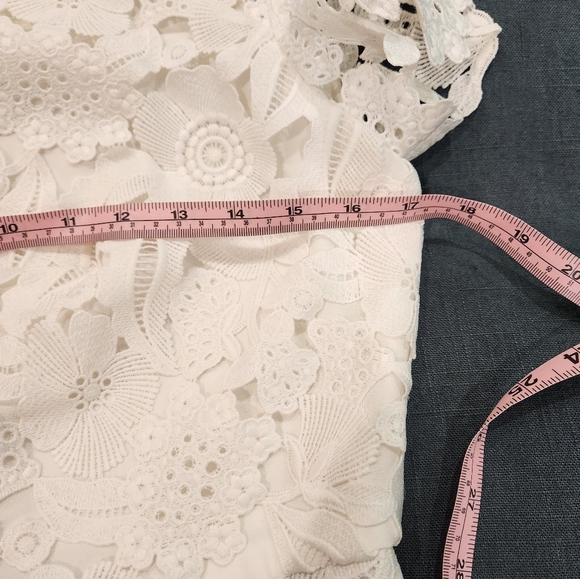 Shoshanna Lace Sheath Dress White Sz 8 - Picture 16 of 17